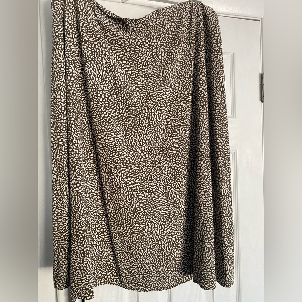 Loft cheetah print midi skirt